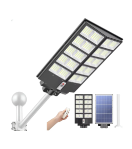 LAMPARA SOLAR EXTERIOR, 400W 5 PANELES SENSOR MOVIMIENTO